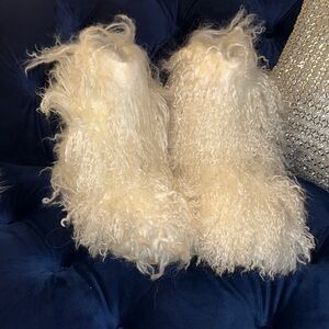 UGG Fluffy Cream Boots